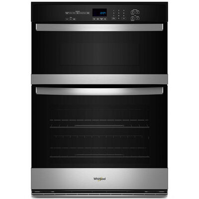 Whirlpool 30 in. 6.4 cu. ft. Electric Oven/Microwave Combo Wall Oven with Self Clean - Stainless Steel | WOEC3030LS