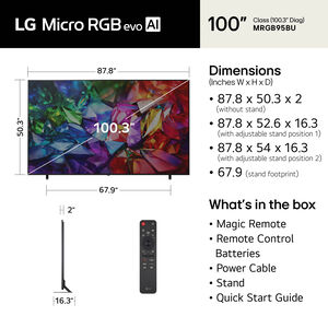 LG - 100" Class MRGB95B Micro RGB 4K UHD Smart webOS TV, , hires
