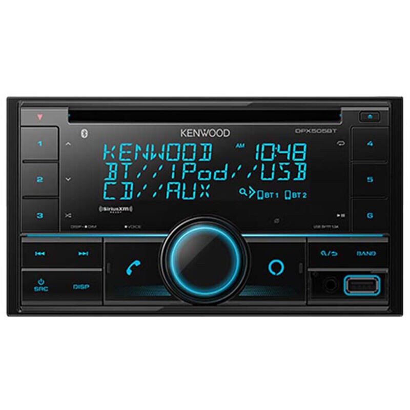Kenwood Dual Din Sized CD Receiver with Bluetooth front view