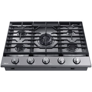 Dacor Transitional 30 in. 5-Burner Smart Natural Gas Cooktop with Griddle, Simmer Burner & Power Burner - Silver Stainless, , hires