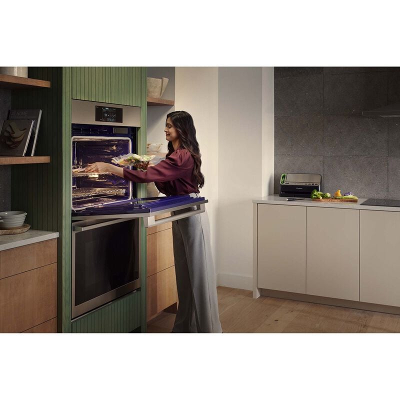 LG Studio 30 in. 9.4 cu. ft. Smart Front Control Speed/ SteamElectric Double Wall Oven with True European Convection - Stainless Steel, , hires