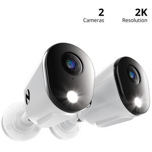 Night Owl - Add_On 2-Camera Deterence 2K Security Camera with 2-Way Audio - White, , hires