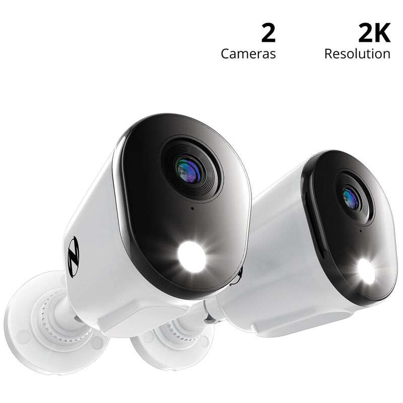 Night Owl - Add_On 2-Camera Deterence 2K Security Camera with 2-Way Audio - White, , hires