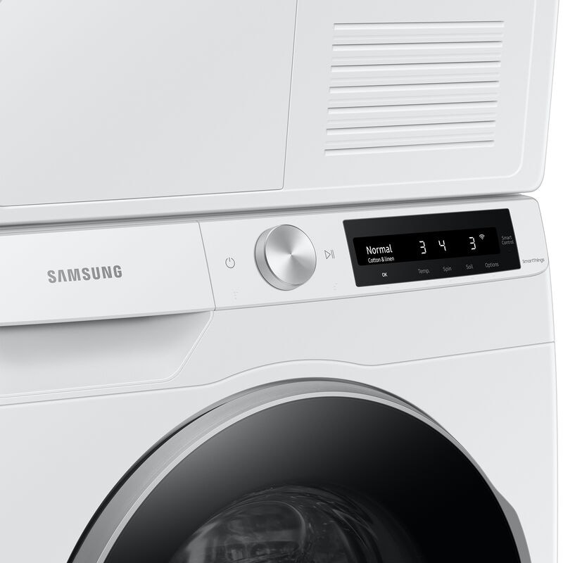 Samsung 24 in. 4.0 cu. ft. Smart Stackable Ventless Electric Dryer with Heat Pump, Sensor Dry & Sanitize Cycle - White, , hires