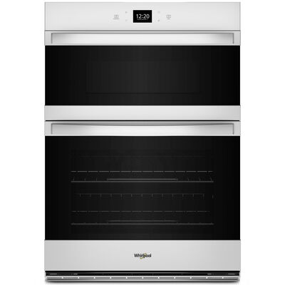 Whirlpool 27 in. 5.7 cu. ft. Electric Smart Oven/Microwave Combo Wall Oven with Standard Convection & Self Clean - White | WOEC5027LW