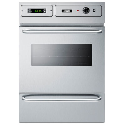 Summit 24 in. 2.9 cu. ft. Electric Single Wall Oven - Stainless Steel | TEM755BKW