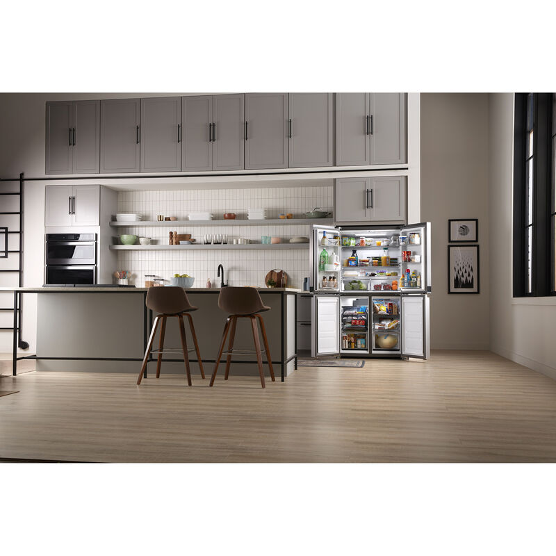 Whirlpool 36 in. 19.4 cu. ft. Counter Depth 4-Door French Door Refrigerator with Ice Maker - Fingerprint-Resistant Stainless Finish, , hires