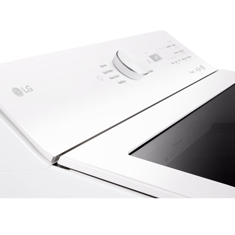 LG 27 in. 4.8 cu. ft. Smart Top Load Washer with 4-Way Agitator, EasyUnload & AI Sensing - Alpine White, Alpine White, hires