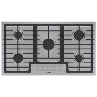 Bosch 500 Series 36 in. 5-Burner Natural Gas Cooktop with Simmer Burner & Power Burner - Stainless Steel | NGM5659UC