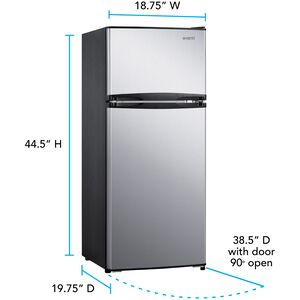 Avanti 19 in. 4.5 cu. ft. Mini Fridge with Top Freezer - Stainless Steel, , hires