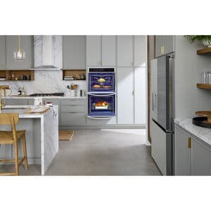 LG 30 in. 9.4 cu. ft. Smart Front Control Electric Double Wall Oven with Standard Convection - PrintProof Stainless Steel, , hires