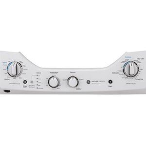 GE 24 in. Laundry Center with 2.3 cu. ft. Washer with 11 Wash Programs & 4.4 cu. ft. Dryer with 4 Electric Dryer Programs & Wrinkle Care - White, , hires
