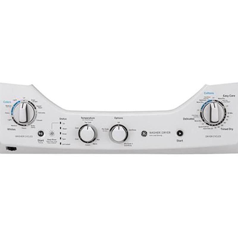 GE 24 in. Laundry Center with 2.3 cu. ft. Washer with 11 Wash Programs & 4.4 cu. ft. Dryer with 4 Electric Dryer Programs & Wrinkle Care - White, , hires