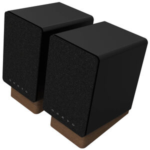 Onkyo 2-Way Compact Powered Bookshelf Speakers (Pair) - Black, Black, hires