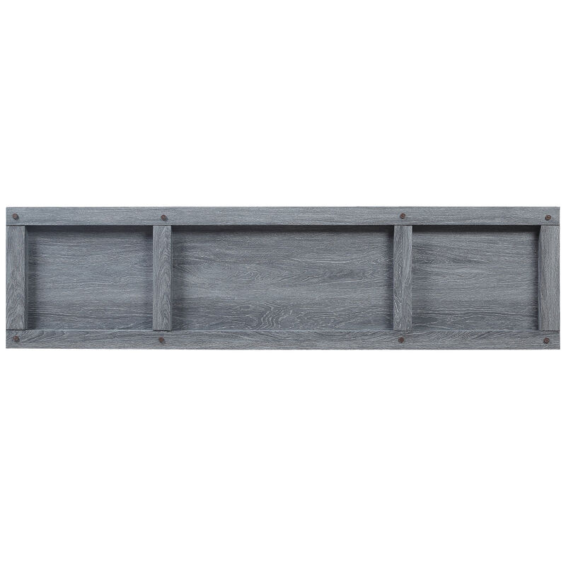 Manhattan Comfort Franklin 60" TV Stand with 2 Doors & Open Shelves - Gray, , hires