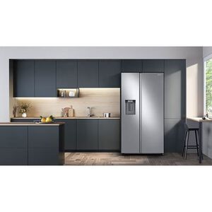 Samsung 36 in. 27.4 cu. ft. Side by Side Refrigerator with Ice & Water Dispenser - Stainless Steel, Stainless Steel, hires