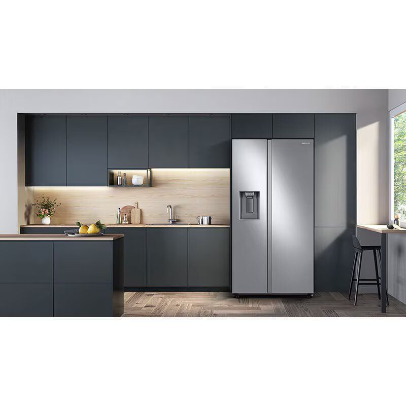 Samsung 36 in. 27.4 cu. ft. Side by Side Refrigerator with Ice & Water Dispenser - Stainless Steel, Stainless Steel, hires