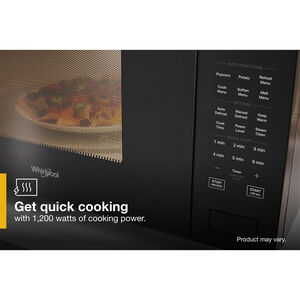 Whirlpool 24 in. 2.2 cu. ft. 1200W Countertop Microwave with Sensor Cooking - Black, Black, hires