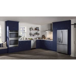 GE 30 in. Convertible Chimney Style Range Hood with 350 CFM, 4 Fan Speeds & 2 Halogen Lights - Stainless Steel, , hires