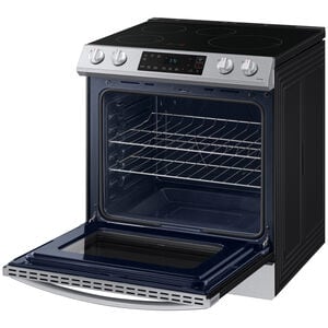 Samsung 30 in. 6.3 cu. ft. Smart Slide-In Electric Range with 4 Induction Burners - Fingerprint Resistant Stainless, Fingerprint Resistant Stainless, hires