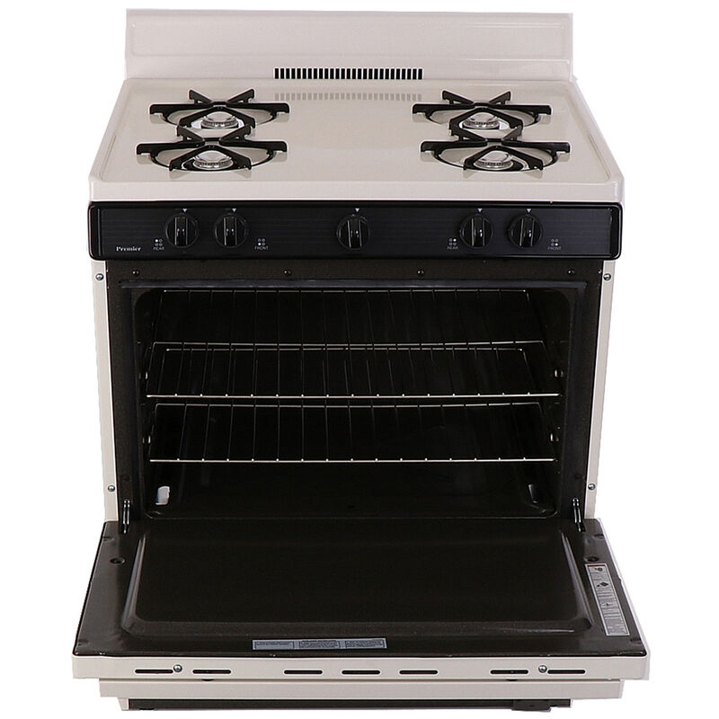 Premier 30 in. 3.9 cu. ft. Gas Range with Open Burners - Bisque, , hires