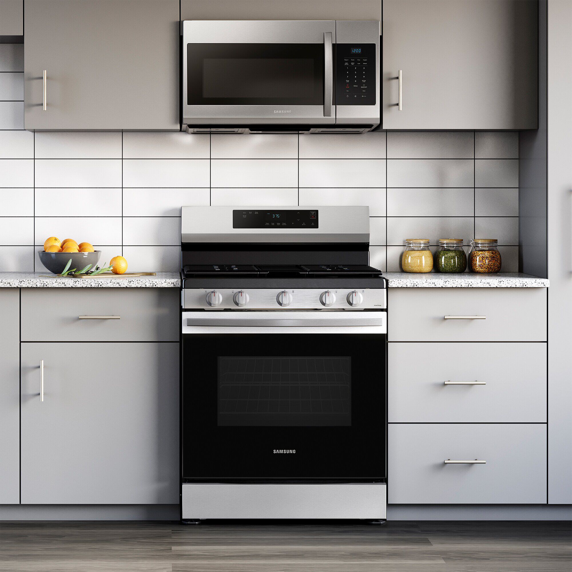 Samsung 30 in. 6 cu. ft. Smart Gas Range with 5 Sealed Burners