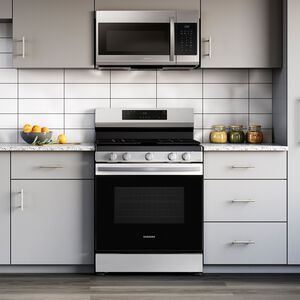 Samsung 30 in. 6 cu. ft. Smart Gas Range with 4 Sealed Burners & Griddle - Stainless Steel, Stainless Steel, hires