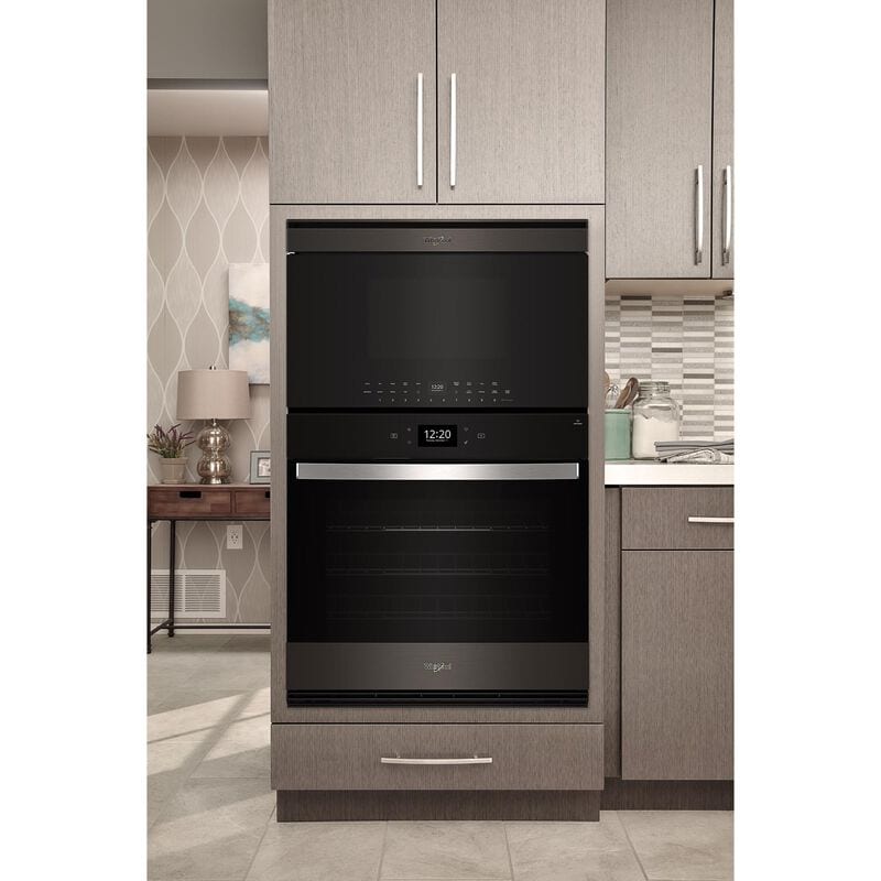 Whirlpool 30 in. 1.1 cu. ft. 1000W Smart Built-In Microwave with Convection & Sensor Cooking - Black Stainless, , hires