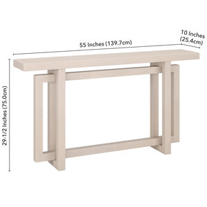 Hudson & Canal Breslow 55" Wide Rectangular Console Table - Alder White, , hires