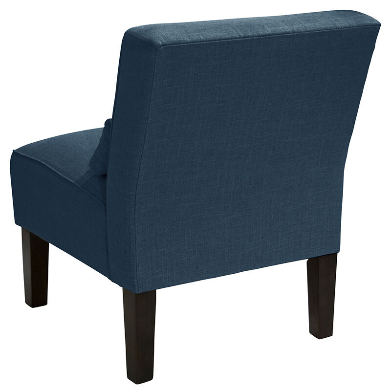 Skyline Furniture Armless Chair in Linen Fabric - Navy, , hires