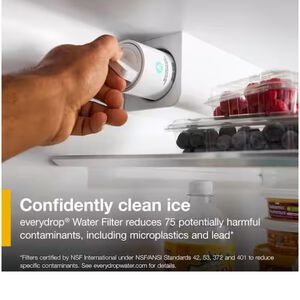 Whirlpool 36 in. 28.9 cu. ft. 4-Door French Door Refrigerator with Ice & Water Dispenser - Fingerprint Resistant Stainless, Fingerprint Resistant Stainless, hires