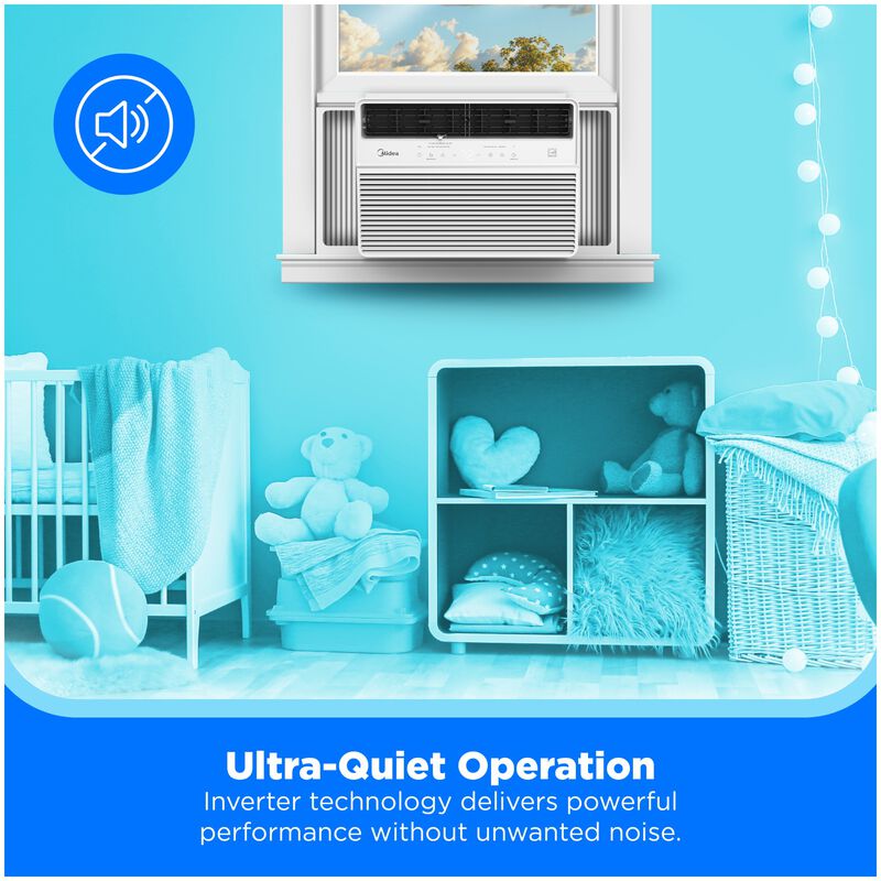 Midea 24,000 BTU 230V Energy Star Window Air Conditioner with Inverter, 3 Fan Speeds, Sleep Mode & Remote Control White, , hires
