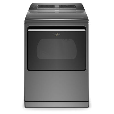 Whirlpool 27 in. 7.4 cu. ft. Smart Electric Dryer with Sensor Dry, Sanitize & Steam Cycle - Chrome Shadow | WED7120HC