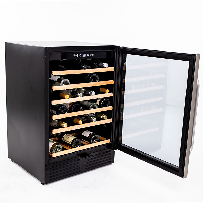 Avanti 24 in. Undercounter Wine Cooler with Wood Racks, Single Temperature Zone & 50 Bottle Capacity - Stainless Steel, , hires