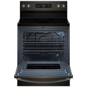 Whirlpool 30 in. 5.3 cu. ft. Air-Fry Standard Convection Electric Range with Radiant Burners - Black Stainless, , hires
