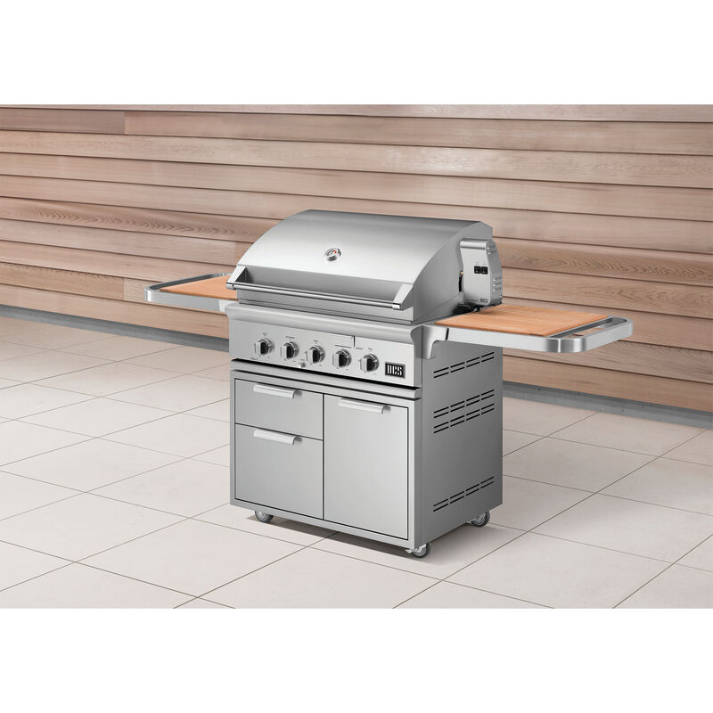 DCS Series 7 36 in. 3-Burner Built-In Natural Gas Grill with Rotisserie & Smoke Box - Stainless Steel, , hires