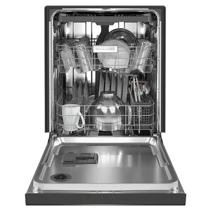 KitchenAid 24 in. Built-In Dishwasher with Front Control, 39 dBA Sound Level, 13 Place Settings, 5 Wash Cycles & Sanitize Cycle - Black Stainless, Black Stainless, hires