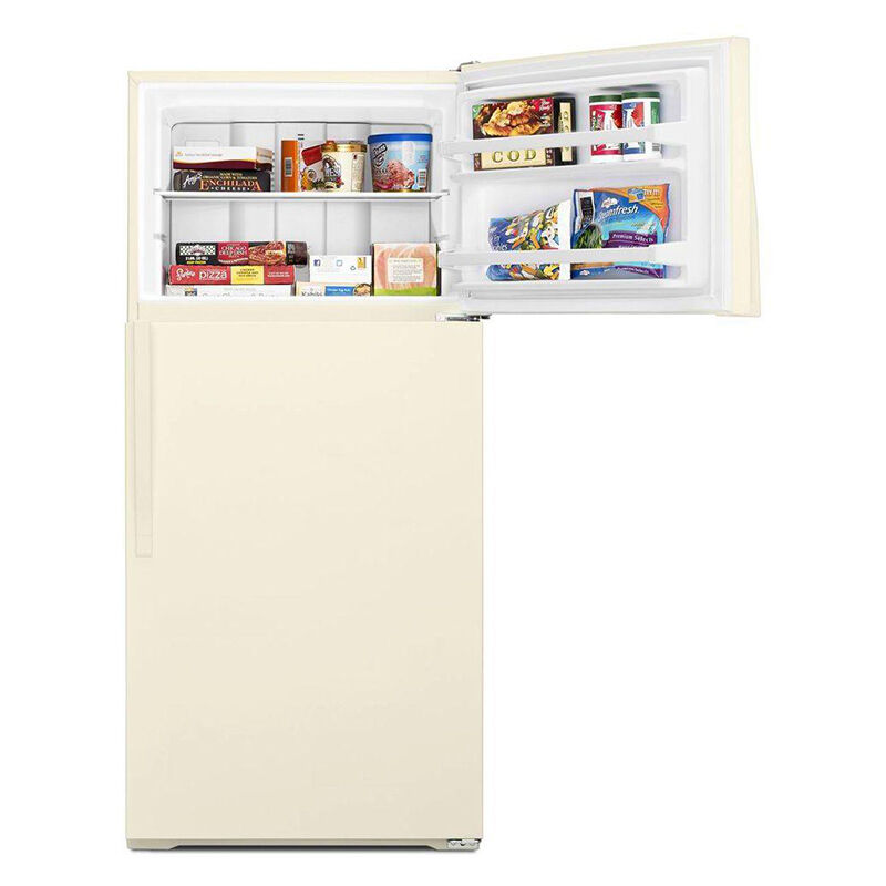 Whirlpool 28 in. 14.4 cu. ft. Top Freezer Refrigerator - Biscuit, Biscuit, hires