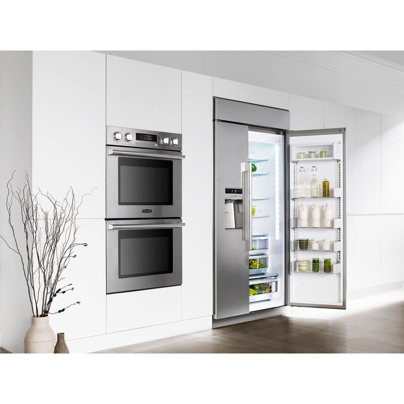 Signature Kitchen Suite 30 in. 9.4 cu. ft. Smart Front Control Electric Double Wall Oven with True European Convection - Stainless Steel, , hires