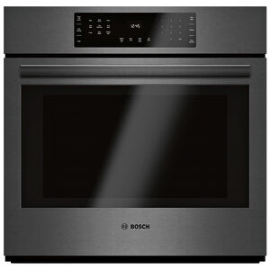 Bosch 800 Series 30" 4.6 Cu. Ft. Electric Smart Wall Oven with True European Convection & Self Clean - Black Stainless Steel, , hires