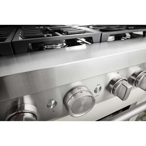 KitchenAid 36 in. 5.1 cu. ft. Smart Convection Oven Freestanding Gas Range with 6 Sealed Burners - Matte Milkshake, , hires