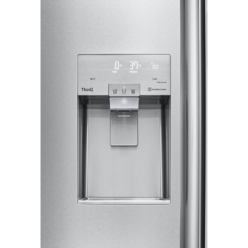 Signature Kitchen Suite 42 in. 25.6 cu. ft. Built-In Smart Counter Depth Side by Side Refrigerator with Ice & Water Dispenser - Stainless Steel, , hires