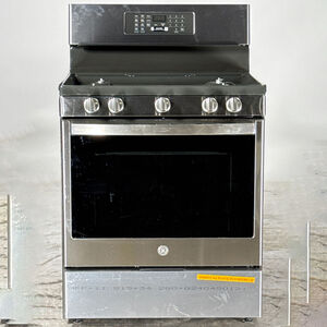 GE Profile 30" Freestanding Gas Range with 5 Sealed Burners, Grill, Griddle, 5.6 Cu. Ft. Single Oven, Air Fry & Storage Drawer - Stainless Steel (Open Box Good Condition), , hires
