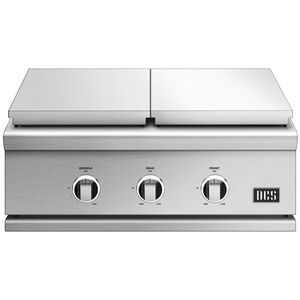 DCS Series-9 30 in. Liquid Propane Griddle & Dual Side Burner - Stainless Steel, , hires