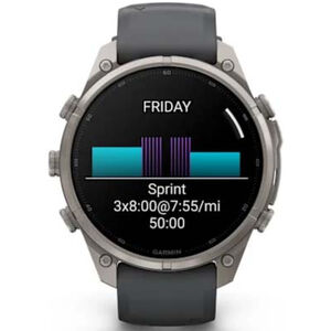 Garmin fenix 9 Pro 47 mm, AMOLED Smart Watch - Titanium with Graphite/Black Silicone Band, , hires