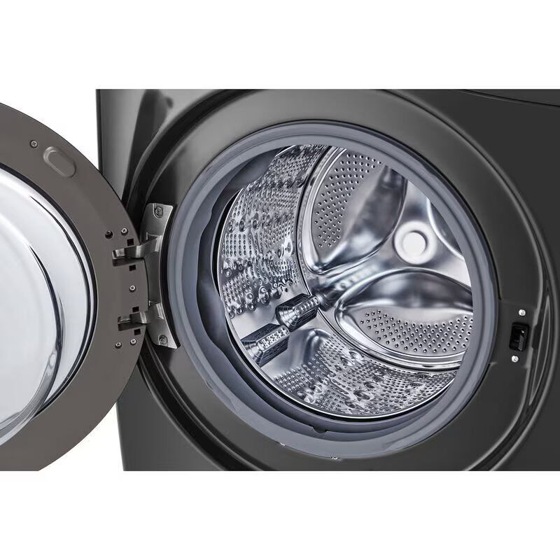 LG 27 in. 5.0 cu. ft. Stackable Front Load Washer with 6 Motion Technology, Tub Clean System & Speed Wash Cycle - Middle Black, , hires