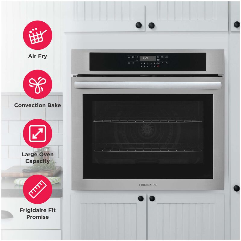 Frigidaire 30 in. 5.3 cu. ft. Electric Single Wall Oven with Standard Convection - Stainless Steel, , hires