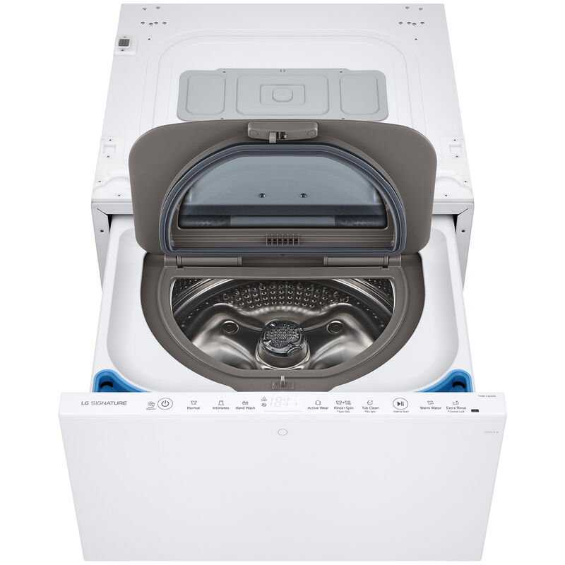 LG Signature SideKick 24 in. 0.7 cu. ft. TwinWash Compatible Pedestal Washer - White, , hires