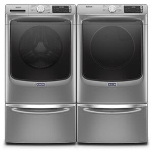 Maytag 27 in. 7.3 cu. ft. Stackable Electric Dryer with Extra Power, Sanitize, Steam & Quick Dry Cycle - Metallic Slate, Metallic Slate, hires