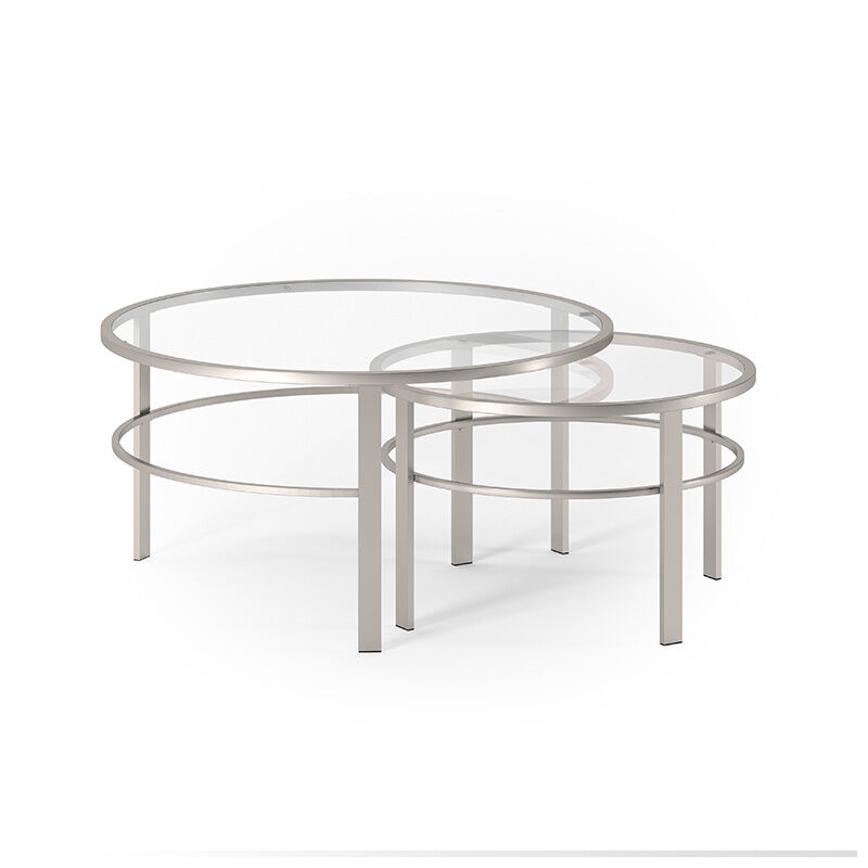 Hudson & Canal Gaia Nesting Table - Nickel, , hires